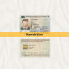 Fake Azerbaijan id card psd template