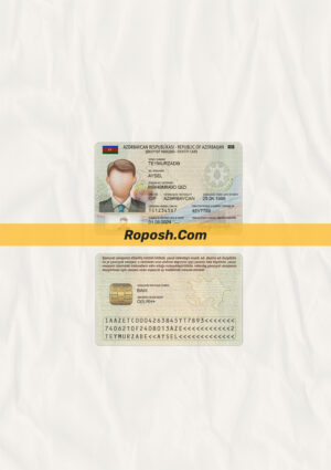 fake Azerbaijan id card psd template