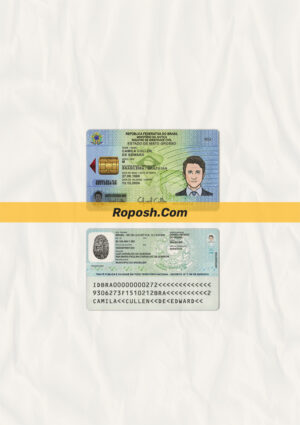 Fake Brazil id card psd template