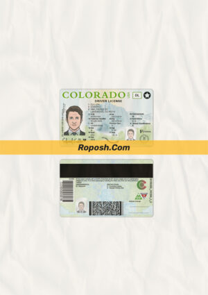 Colorado driver license psd template
