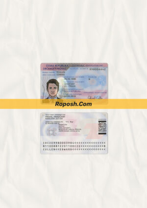 Fake Czech Republic id card psd template