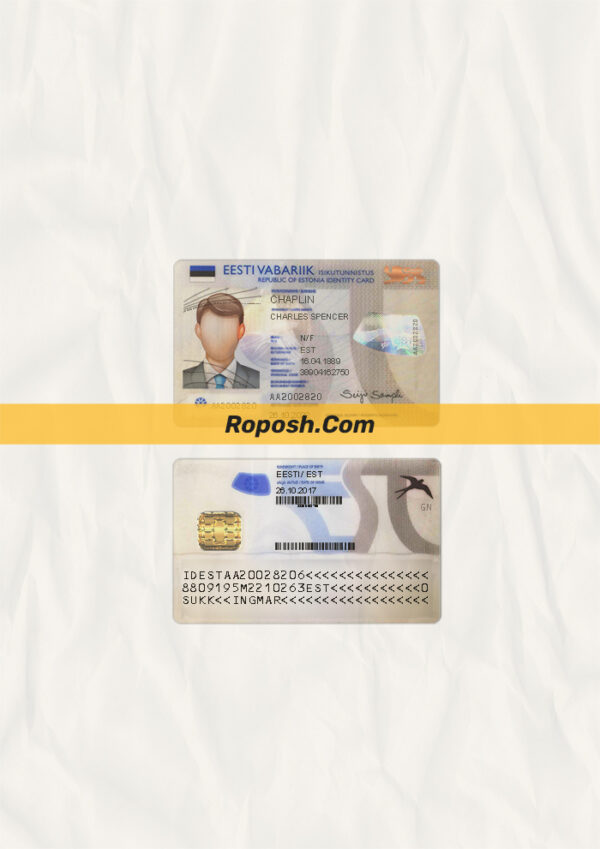 Fake Estonia id card psd template | roposh
