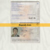 france passport psd template