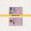 France driver license psd template