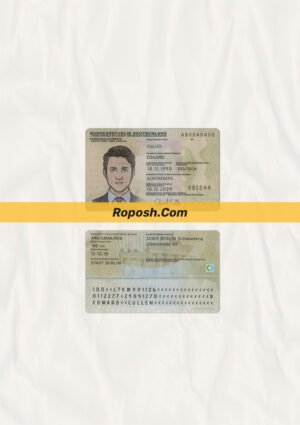Fake Germany id card psd template