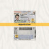 Fake Indiana id card psd template