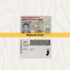 New Jersey driver license psd template