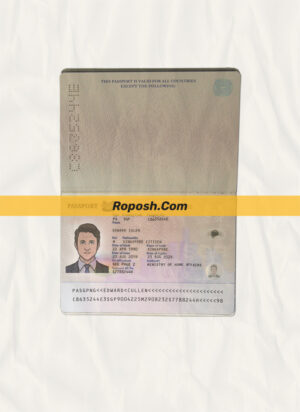 singapore passport psd template
