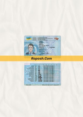 Ukraine driver license psd template