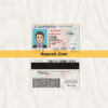 california drivers license template psd free download