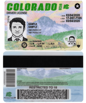 Colorado Driver License PSD Template – Editable & High-Quality Design