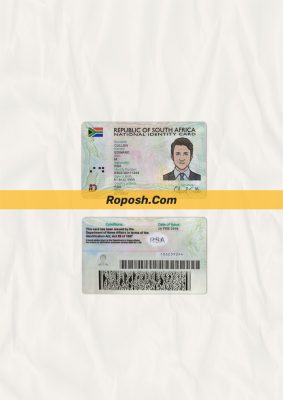 Fake South Africa id card psd template