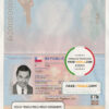 Chile passport template in PSD format, fully editable, with all fonts scan effect