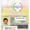 Ethiopia passport template in PSD format, fully editable