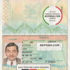 Grenada passport template in PSD format, fully editable scan effect