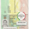 Guinea-Bissau passport template in PSD format, fully editable scan effect
