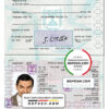Israel passport template in PSD format, fully editable, with all fonts