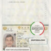 Japan passport template in PSD format