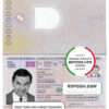 Lithuania passport template in psd format, fully editable, with all fonts