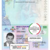 Maldives passport template in PSD format, fully editable, with all fonts