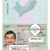 Peru passport template in PSD format, fully editable