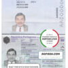 Portugal passport template in PSD format, (2017- present)