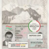 Tajikistan passport template in PSD format