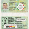 Ghana driving license template in PSD format, fully editable, with all fonts scan effect