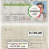 Japan driving license template in PSD format, fully editable scan effect