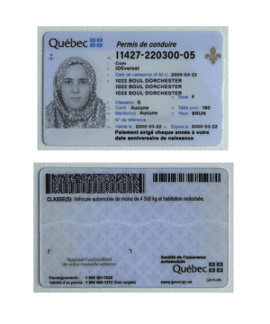 Quebec Driver License PSD Template – Fully Editable & High-Resolution