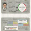 UAE (United Arab Emirates) driving license template in PSD format scan effect