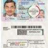 USA Illinois driving license template in PSD format scan effect