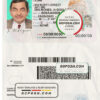 USA Iowa driving license template in PSD format scan effect