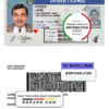 USA Nevada driving license template in PSD format