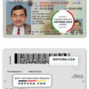 USA New Jersey driving license template in PSD format, with the fonts