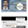 USA Vermont driving license template in PSD format
