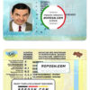 Ukraine driving license template in PSD format, fully editable, (2021-present)