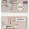 United Kingdom driving license  template in PSD Format, fully editable