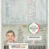 Yemen passport template in PSD format, fully editable scan effect