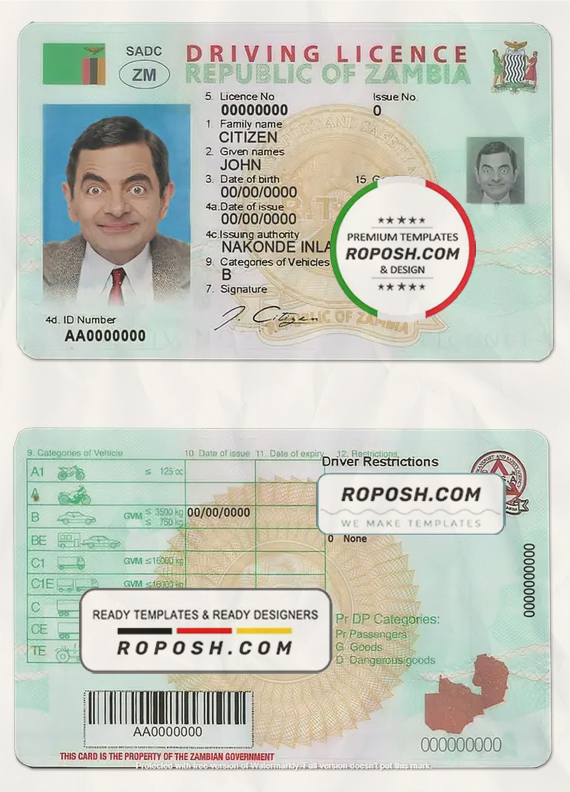 zambia-driving-license-template-in-psd-format-fully-editable-roposh