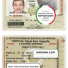 Bolivia ID card template in PSD format, fully editable