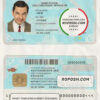 Kazakhstan ID template in PSD format, fully editable, with all fonts scan effect