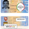 Slovakia ID template in PSD format