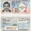 Slovenia ID template in PSD format scan effect