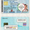 Thailand ID template in PSD format, fully editable scan effect