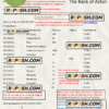United Kingdom The Bank of Aston bank statement template in Word format scan effect