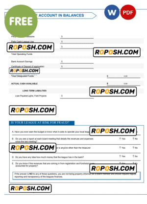 bank statement of account, .doc and .pdf format, fully editable