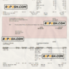 USA Honeywell conglomerate company pay stub Word and PDF template scan effect