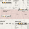 USA Honeywell conglomerate company pay stub PSD template scan effect