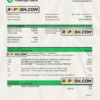 Comoros iSavings bank statement Excel and PDF template, completely editable (AutoSum)